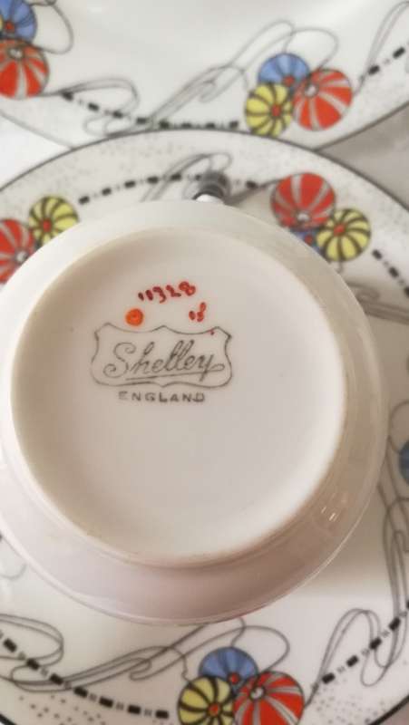 1925 Shelley  'Balls of thread' trio set